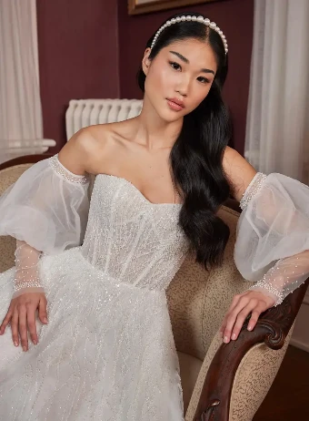 Dressed In Love Bridal Chelsey Sleeve - LA23244SL #0 default Ivory thumbnail
