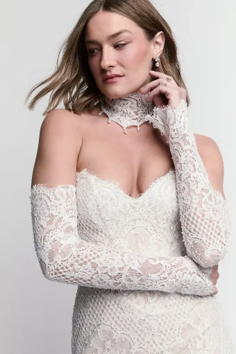Wtoo by Watters Santi with Sleeves - 17772P #1 Ivory-Blush thumbnail