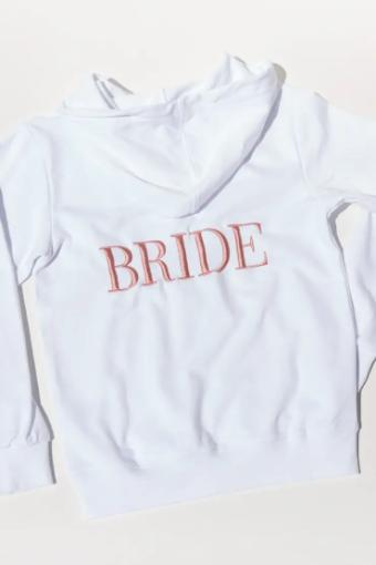 Heirloom Bridal Bride Hoodie with Stardust Thread #0 default White thumbnail