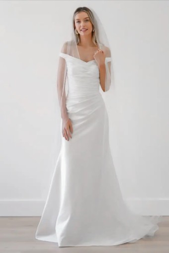Wtoo by Watters March w/ Overskirt - 11243 #3 Ivory thumbnail