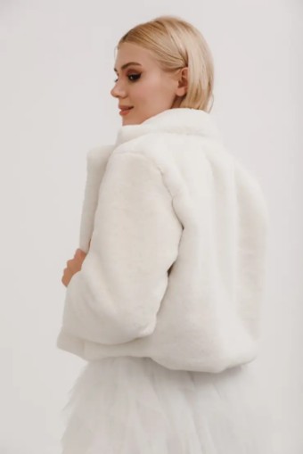 Heirloom Bridal Storm Fur Jacket #1 default Ivory thumbnail