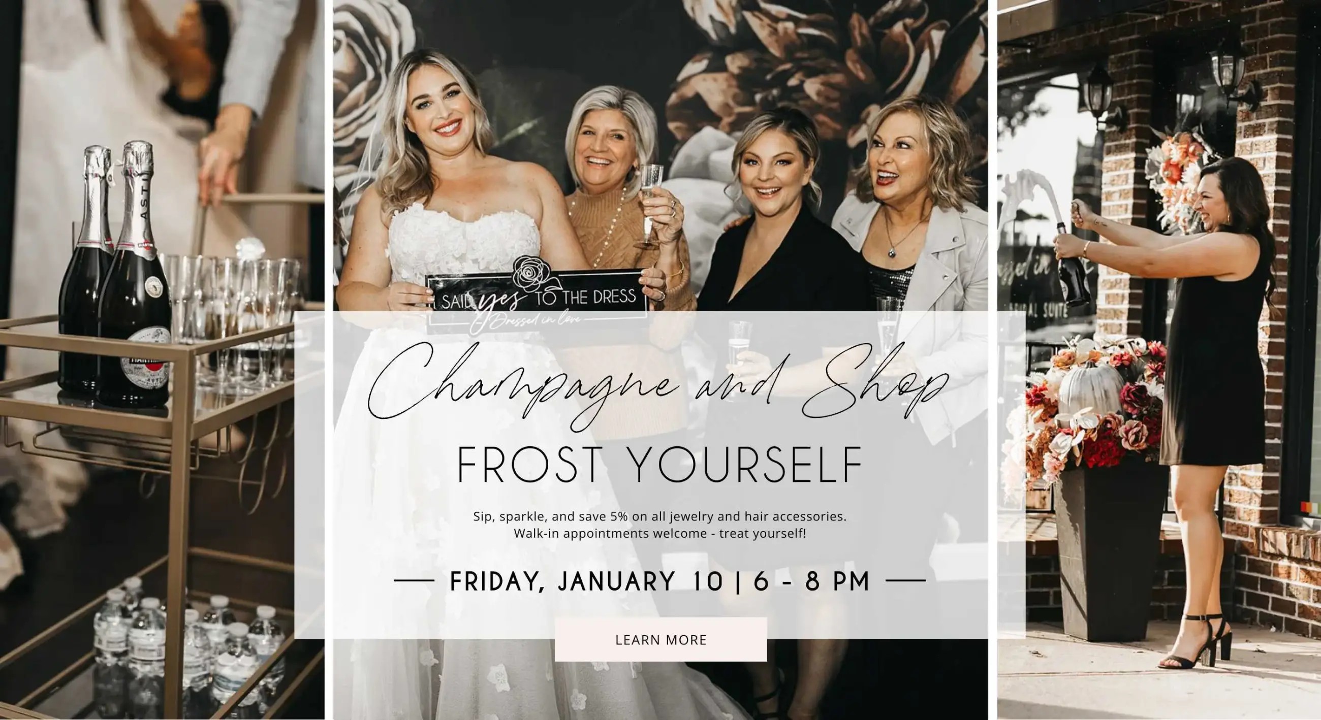 Champagne and Shop at Dressed in Love Desktop