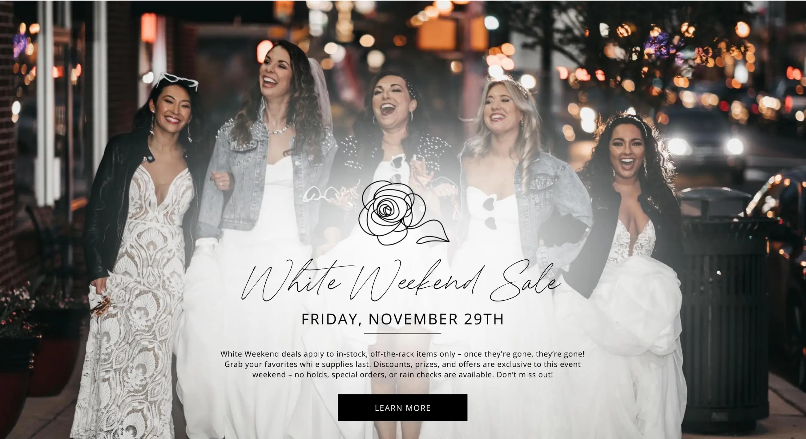 White Weekend Sale Banner for Desktop