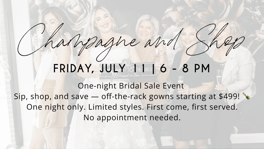 Champagne and Shop at Dressed in Love Mobile