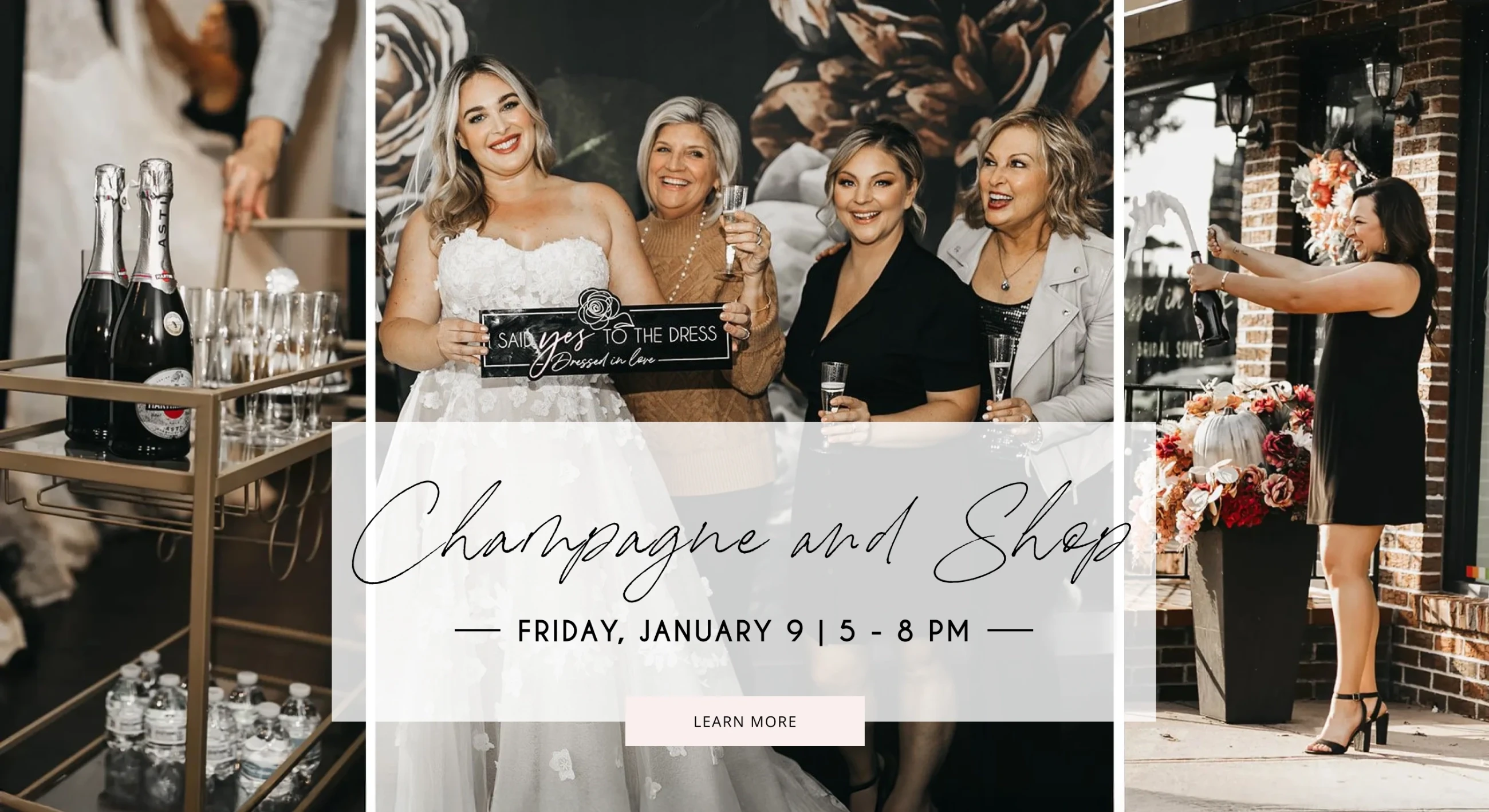 Champagne and Shop at Dressed in Love Desktop